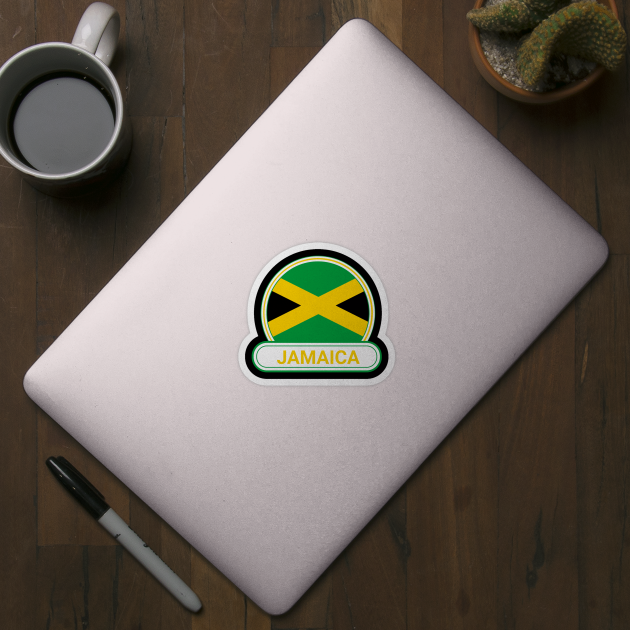 Jamaica Country Badge - Jamaica Flag by Yesteeyear
